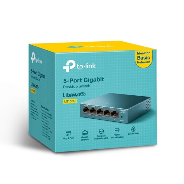 TP-LINK LS105G 5-портовый настольный коммутатор (неуправляемый) — изображение 3