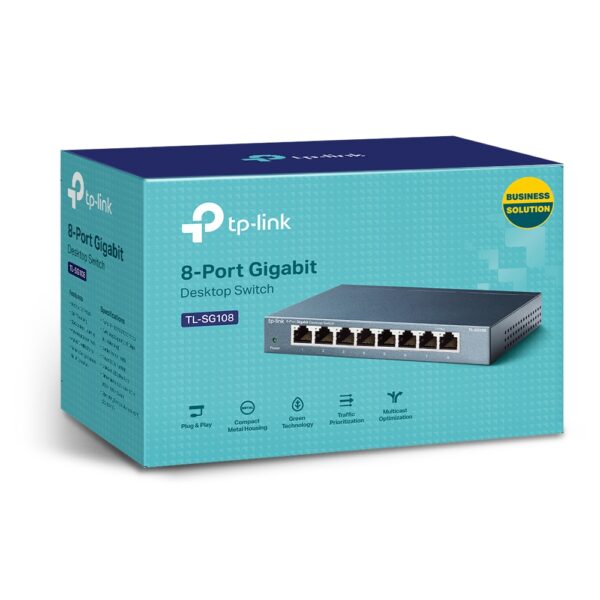 TP-LINK  TL-SG108G  8-портовый настольный коммутатор (неуправляемый) — изображение 3